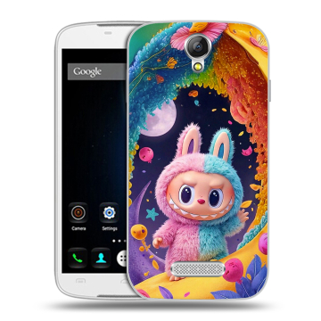 Силиконовый чехол на Doogee X6 с принтом Labubu Лабубу