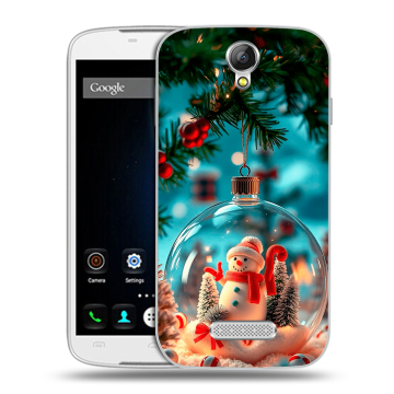 Силиконовый чехол на Doogee X6 с принтом Новый год