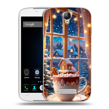 Силиконовый чехол на Doogee X6 с принтом Новый год
