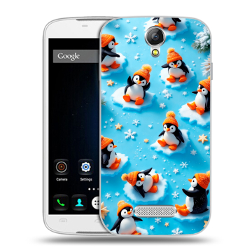 Силиконовый чехол на Doogee X6 с принтом Новый год