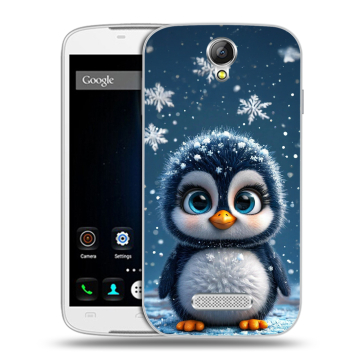 Силиконовый чехол на Doogee X6 с принтом Новый год