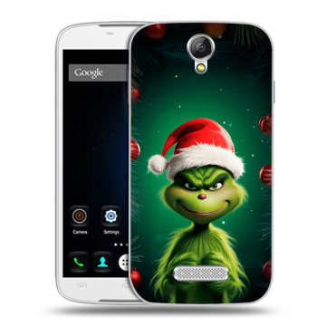 Силиконовый чехол на Doogee X6 с принтом Гринч Новый год Рождество