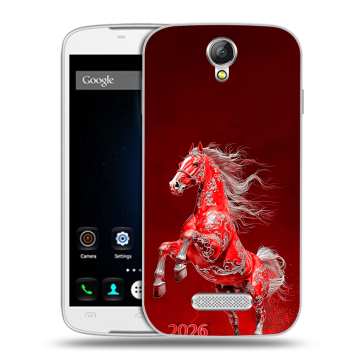 Силиконовый чехол на Doogee X6 с принтом Новый год