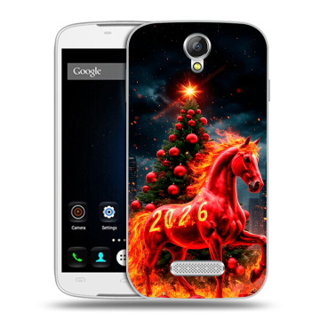 Силиконовый чехол на Doogee X6 с принтом Новый год