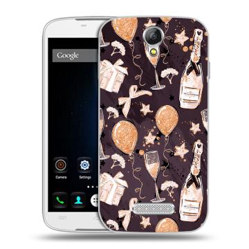 Силиконовый чехол на Doogee X6 с принтом Новый год