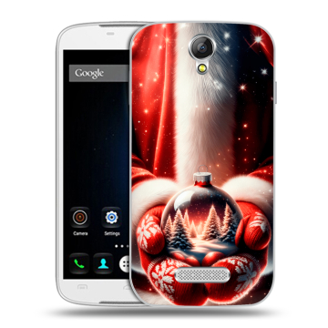 Силиконовый чехол на Doogee X6 с принтом Новый год