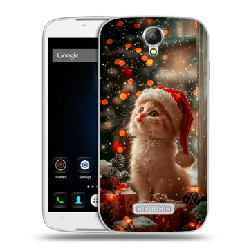 Силиконовый чехол на Doogee X6 с принтом Новый год Силиконовый чехол на Doogee X6 с принтом Новый год