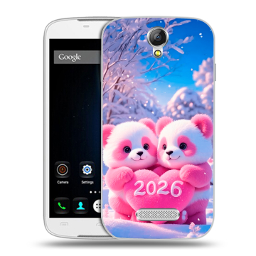 Силиконовый чехол на Doogee X6 с принтом Новый год