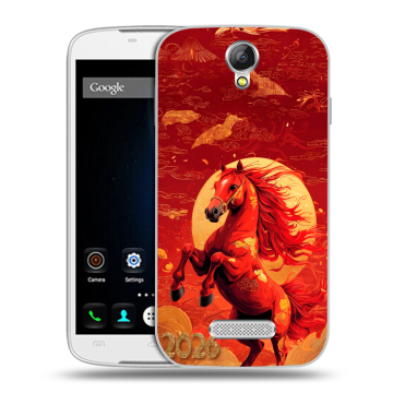 Силиконовый чехол на Doogee X6 с принтом Новый год
