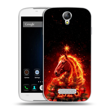 Силиконовый чехол на Doogee X6 с принтом Новый год