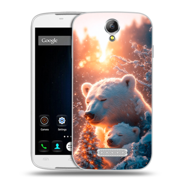 Силиконовый чехол на Doogee X6 с принтом Новый год Силиконовый чехол на Doogee X6 с принтом Новый год