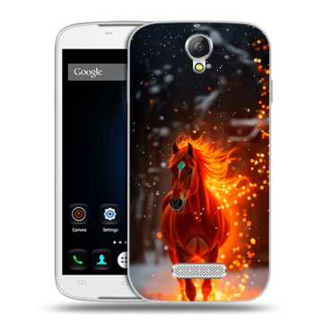 Силиконовый чехол на Doogee X6 с принтом Новый год