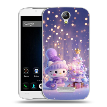 Силиконовый чехол на Doogee X6 с принтом Новый год