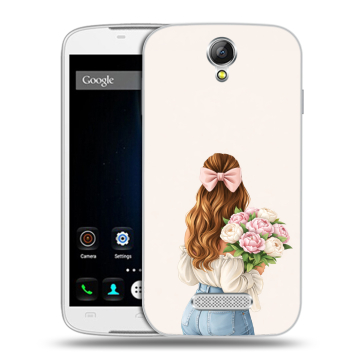Силиконовый чехол на Doogee X6 с принтом женский Силиконовый чехол на Doogee X6 с принтом женский