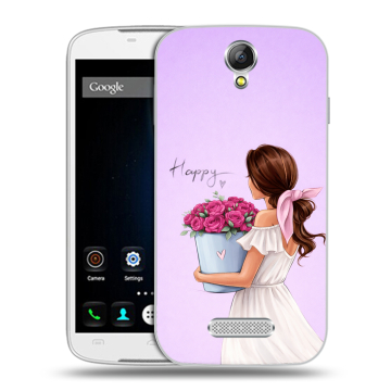 Силиконовый чехол на Doogee X6 с принтом женский Силиконовый чехол на Doogee X6 с принтом женский