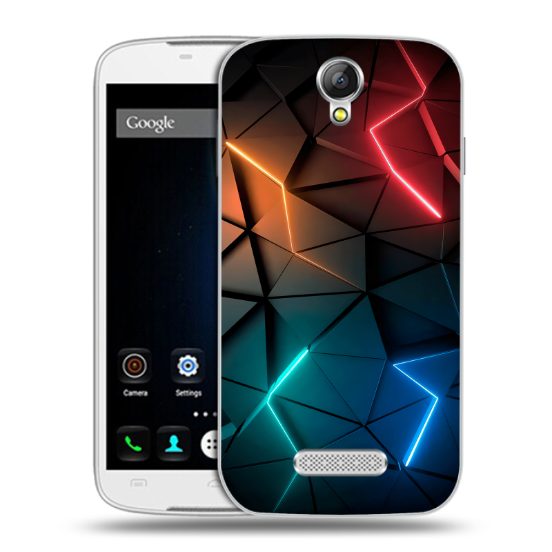 Силиконовый чехол на Doogee X6 с принтом Абстракция неон Силиконовый чехол на Doogee X6 с принтом Абстракция неон