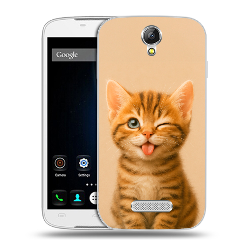 Силиконовый чехол на Doogee X6 с принтом котенок Силиконовый чехол на Doogee X6 с принтом котенок
