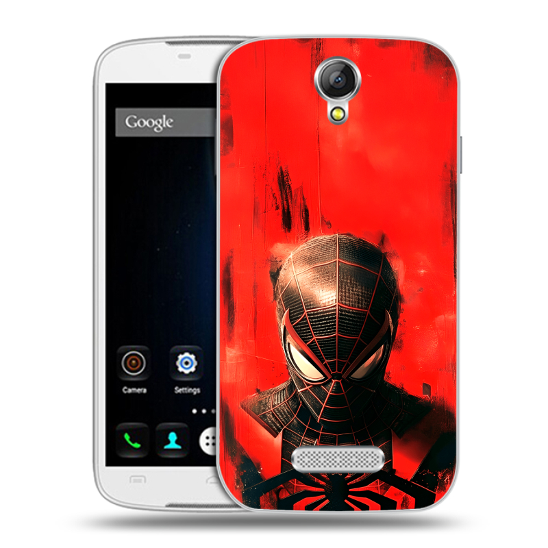 Силиконовый чехол на Doogee X6 с принтом человек паук spiderman Силиконовый чехол на Doogee X6 с принтом человек паук spiderman