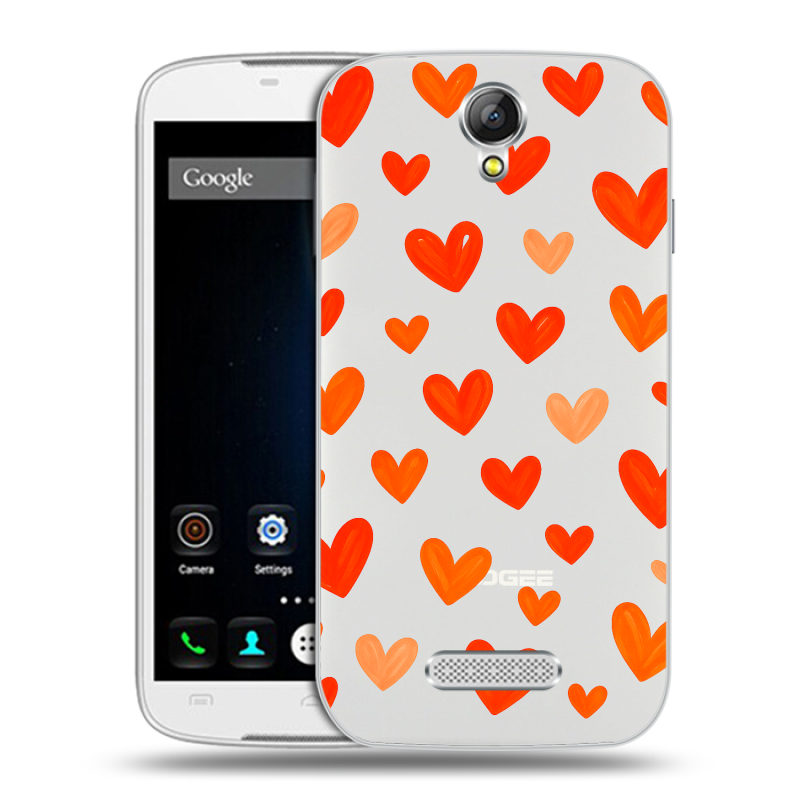 Силиконовый чехол на Doogee X6 с принтом Сердечки Силиконовый чехол на Doogee X6 с принтом Сердечки