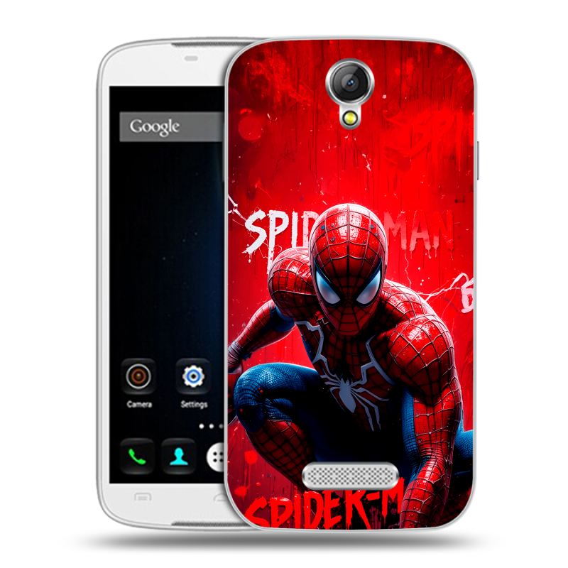 Силиконовый чехол на Doogee X6 с принтом Spiderman Человек паук Силиконовый чехол на Doogee X6 с принтом Spiderman Человек паук