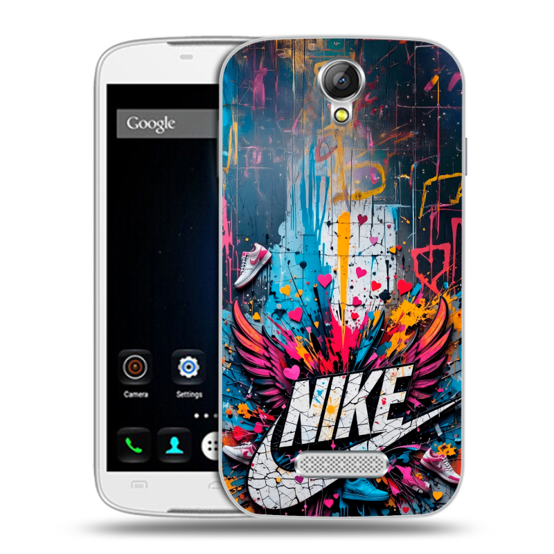 Силиконовый чехол на Doogee X6 с принтом Nike Найк Силиконовый чехол на Doogee X6 с принтом Nike Найк