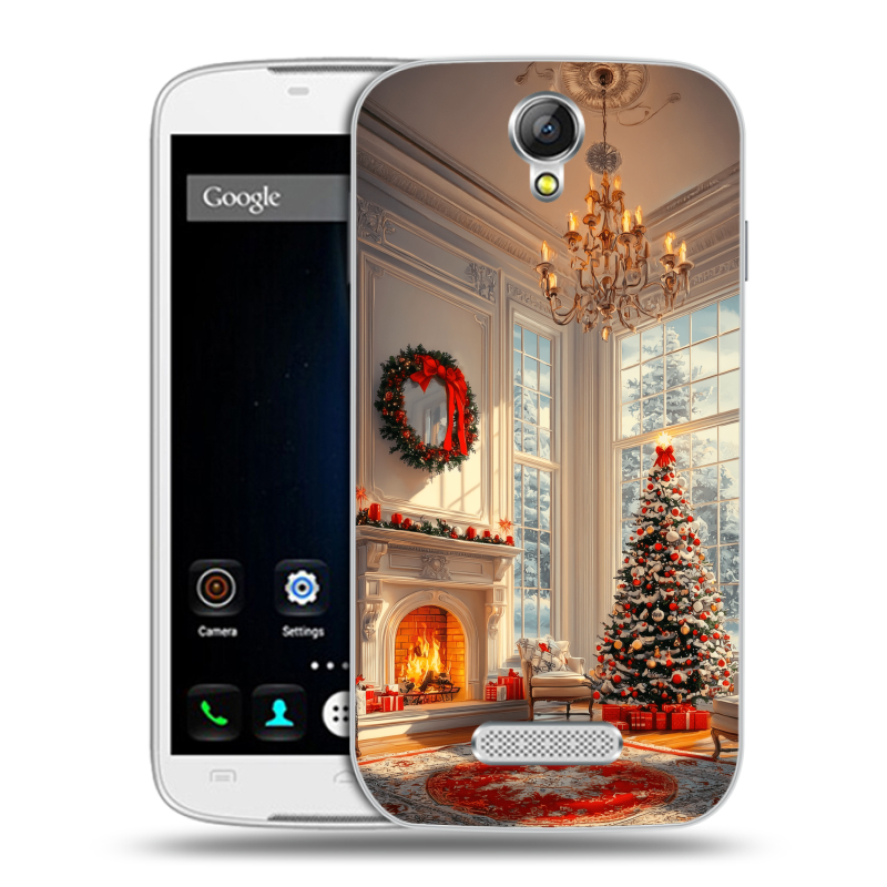 Силиконовый чехол на Doogee X6 с принтом Новый год Силиконовый чехол на Doogee X6 с принтом Новый год