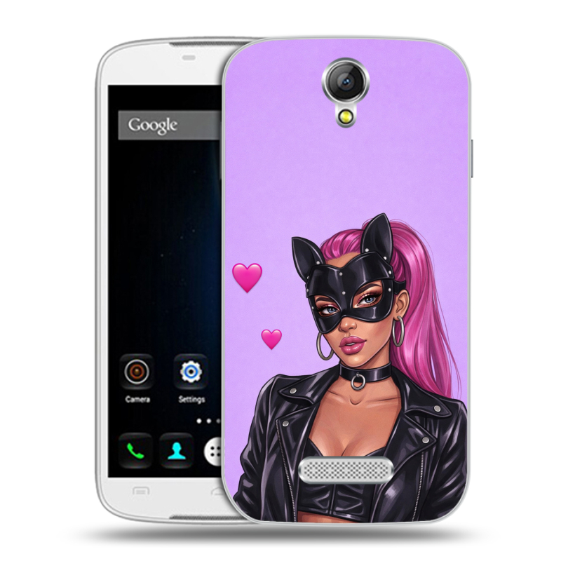 Силиконовый чехол на Doogee X6 с принтом женский Силиконовый чехол на Doogee X6 с принтом женский