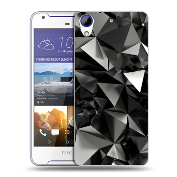 Пластиковый чехол на HTC Desire 830 с принтом Черные кристаллы