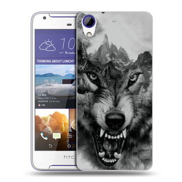 Пластиковый чехол на HTC Desire 830 с принтом Волк