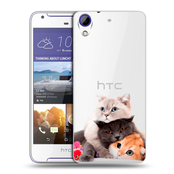 Пластиковый чехол на HTC Desire 830 с принтом Кошки