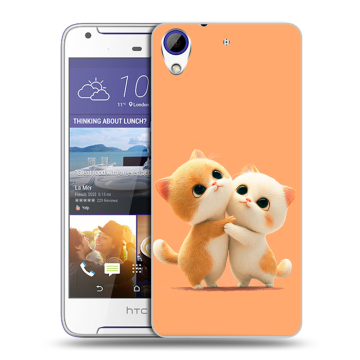 Пластиковый чехол на HTC Desire 830 с принтом Милые котики