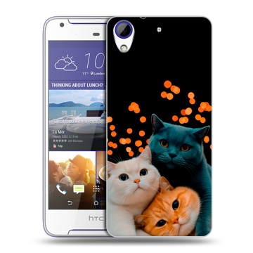 Пластиковый чехол на HTC Desire 830 с принтом Кошки