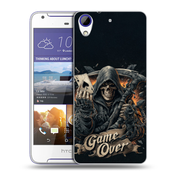 Пластиковый чехол на HTC Desire 830 с принтом Скелет карты