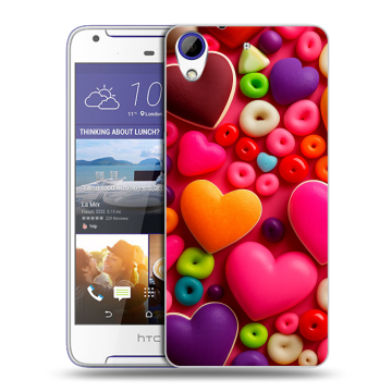 Пластиковый чехол на HTC Desire 830 с принтом Сердечки Пластиковый чехол на HTC Desire 830 с принтом Сердечки