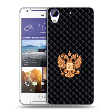 Пластиковый чехол на HTC Desire 830 с принтом Герб России принт