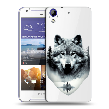 Пластиковый чехол на HTC Desire 830 с принтом Волк в лесу Пластиковый чехол на HTC Desire 830 с принтом Волк в лесу