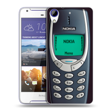 Пластиковый чехол на HTC Desire 830 с принтом Старый телефон Пластиковый чехол на HTC Desire 830 с принтом Старый телефон