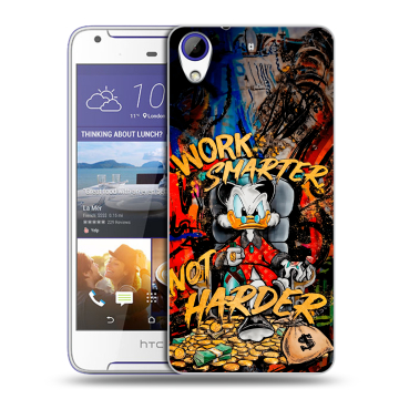Пластиковый чехол на HTC Desire 830 с принтом Дональд Дак Деньги