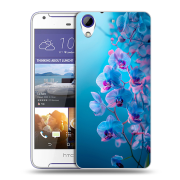 Пластиковый чехол на HTC Desire 830 с принтом голубые орхидеи Пластиковый чехол на HTC Desire 830 с принтом голубые орхидеи