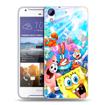 Пластиковый чехол на HTC Desire 830 с принтом спанчбоб спанч боб