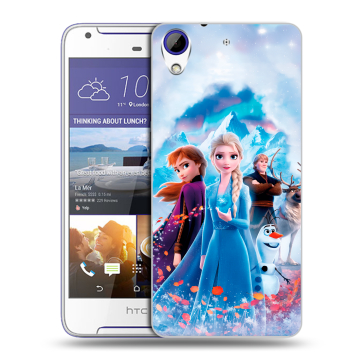 Пластиковый чехол на HTC Desire 830 с принтом Холодное сердце Frozen