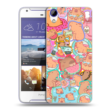 Пластиковый чехол на HTC Desire 830 с принтом капибары Пластиковый чехол на HTC Desire 830 с принтом капибары