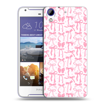 Пластиковый чехол на HTC Desire 830 с принтом Розовые бантики