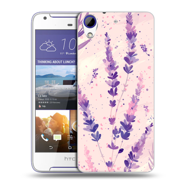 Пластиковый чехол на HTC Desire 830 с принтом цветы лаванда