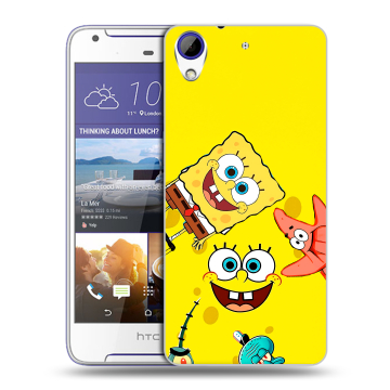Пластиковый чехол на HTC Desire 830 с принтом Спанч боб Спанчбоб