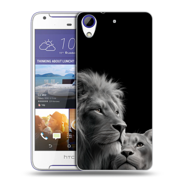 Пластиковый чехол на HTC Desire 830 с принтом Лев кошки