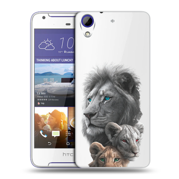 Пластиковый чехол на HTC Desire 830 с принтом Львы