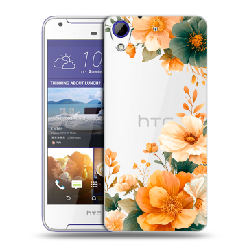 Пластиковый чехол на HTC Desire 830 с принтом Цветы принт