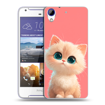 Пластиковый чехол на HTC Desire 830 с принтом Розовый котенок