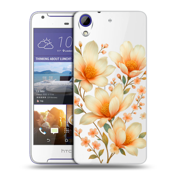 Пластиковый чехол на HTC Desire 830 с принтом Цветы
